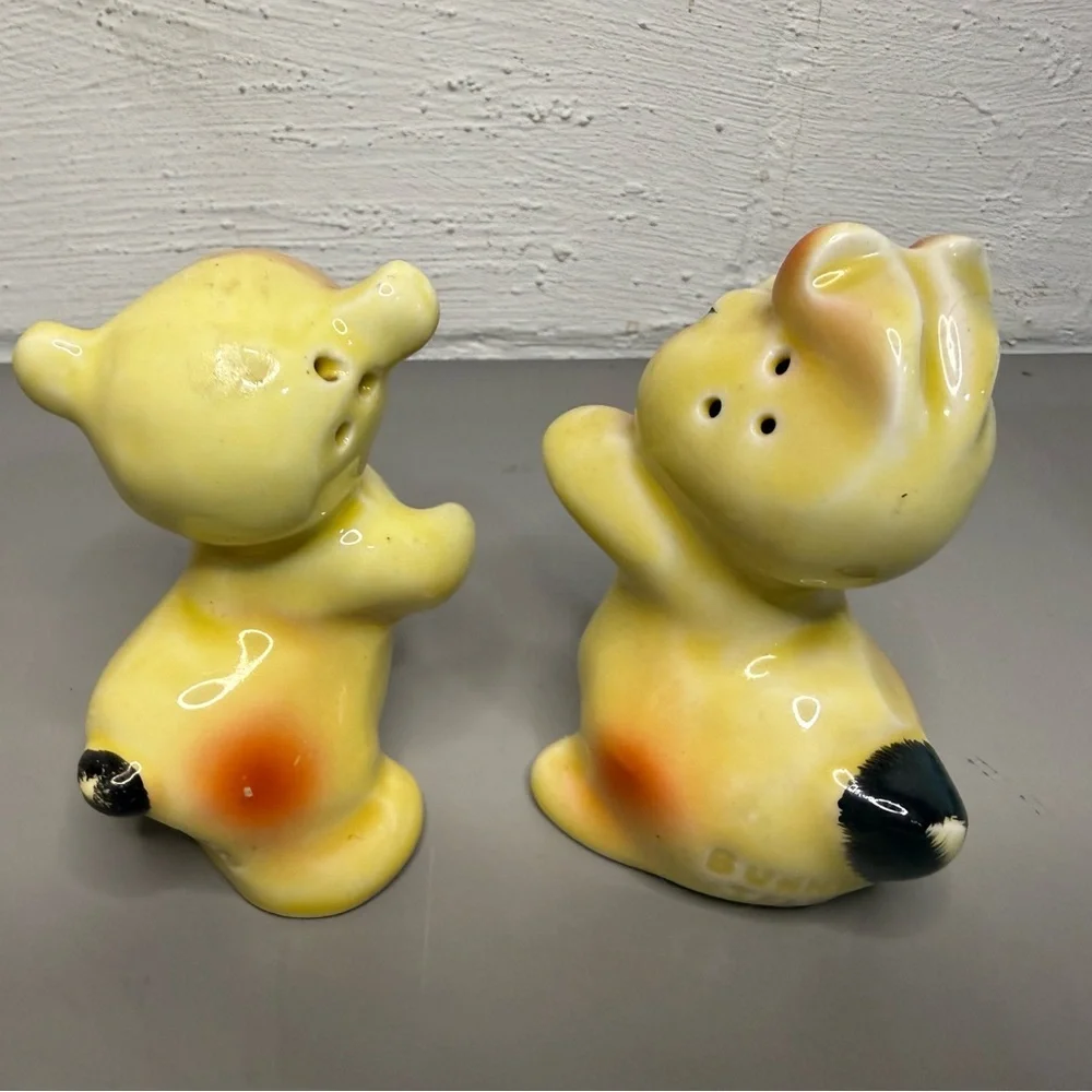Vintage 1950’s Van Tellingen Hugging Yellow Bears Salt & Pepper Set - Picture 4 of 8